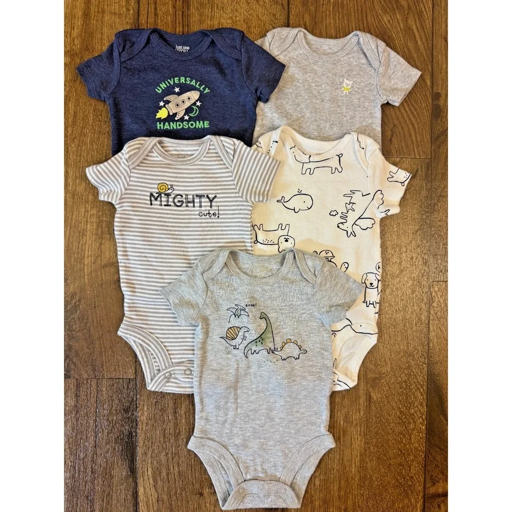 Carters Baby Boy 3 Months Clothes Lot Tees Shirts Bodysuits Rompers Mighty‎ Cute